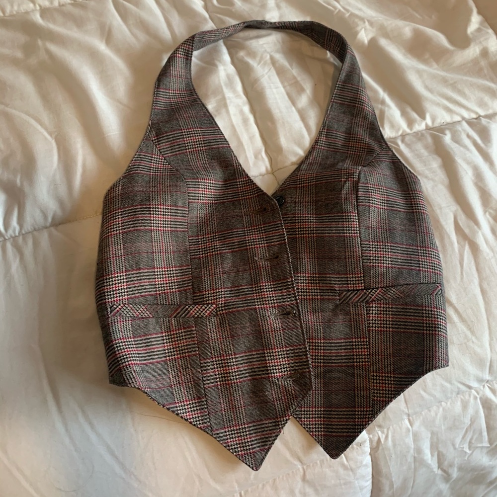 Cropped-blazer top